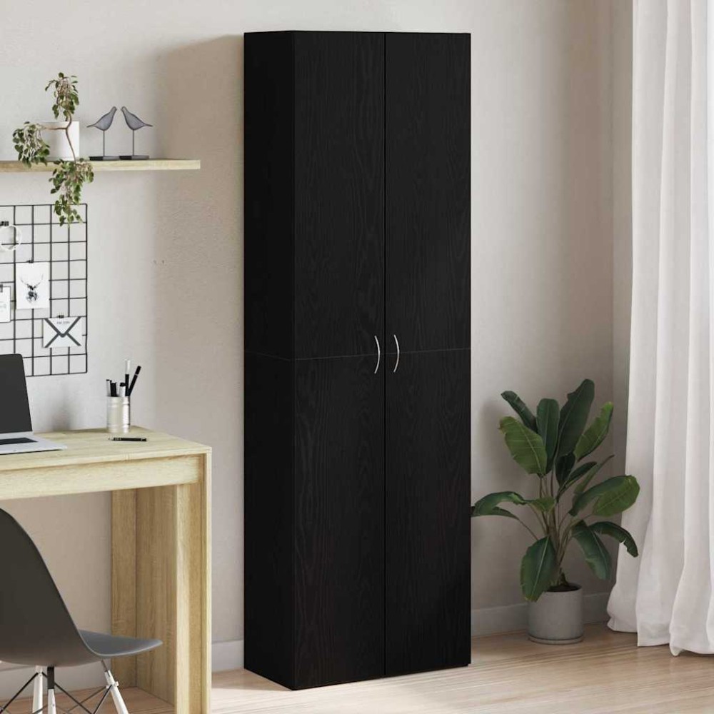 vidaXL Γραφείο Ντουλάπι Μαύρη Οξυά 60 x 32 x 190 cm Επεξεργασμένο Ξύλο