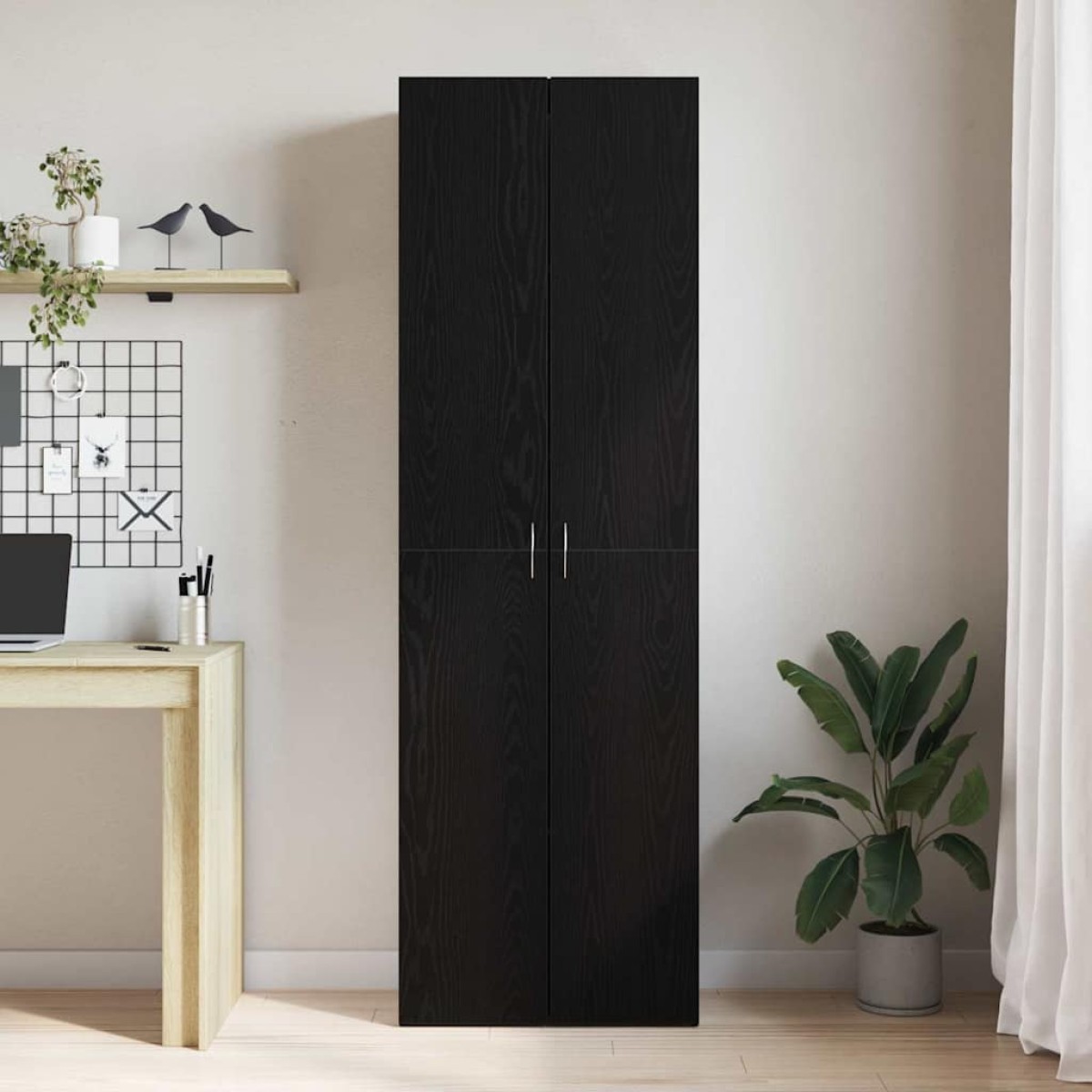 vidaXL Γραφείο Ντουλάπι Μαύρη Οξυά 60 x 32 x 190 cm Επεξεργασμένο Ξύλο