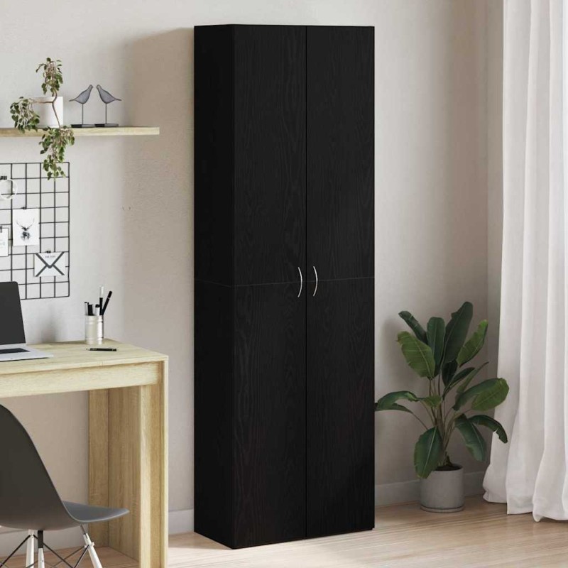 vidaXL Γραφείο Ντουλάπι Μαύρη Οξυά 60 x 32 x 190 cm Επεξεργασμένο Ξύλο