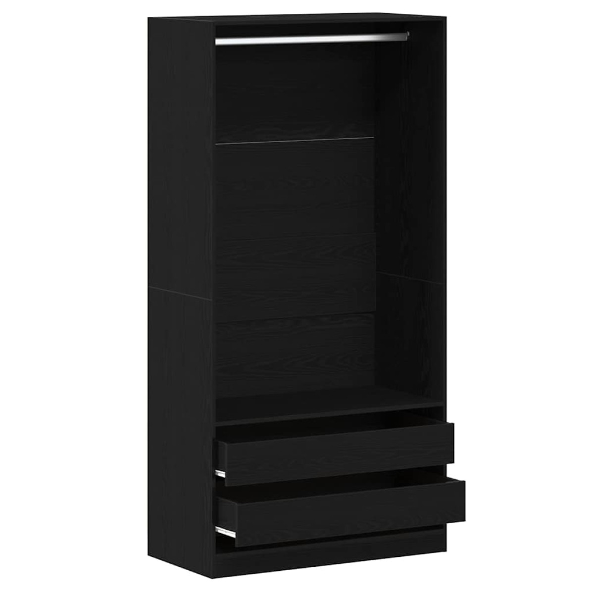 vidaXL Ντουλάπι Μαύρη Οξυά 100 x 50 x 200 cm Επεξεργασμένο Ξύλο