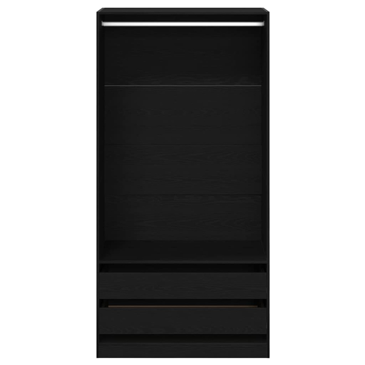 vidaXL Ντουλάπι Μαύρη Οξυά 100 x 50 x 200 cm Επεξεργασμένο Ξύλο