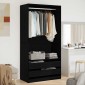 vidaXL Ντουλάπι Μαύρη Οξυά 100 x 50 x 200 cm Επεξεργασμένο Ξύλο