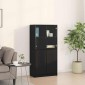 vidaXL Highboard Μαύρη Οξυά 68 x 37 x142 εκ.