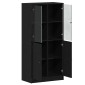 vidaXL Highboard Μαύρη Οξυά 68 x 37 x142 εκ.