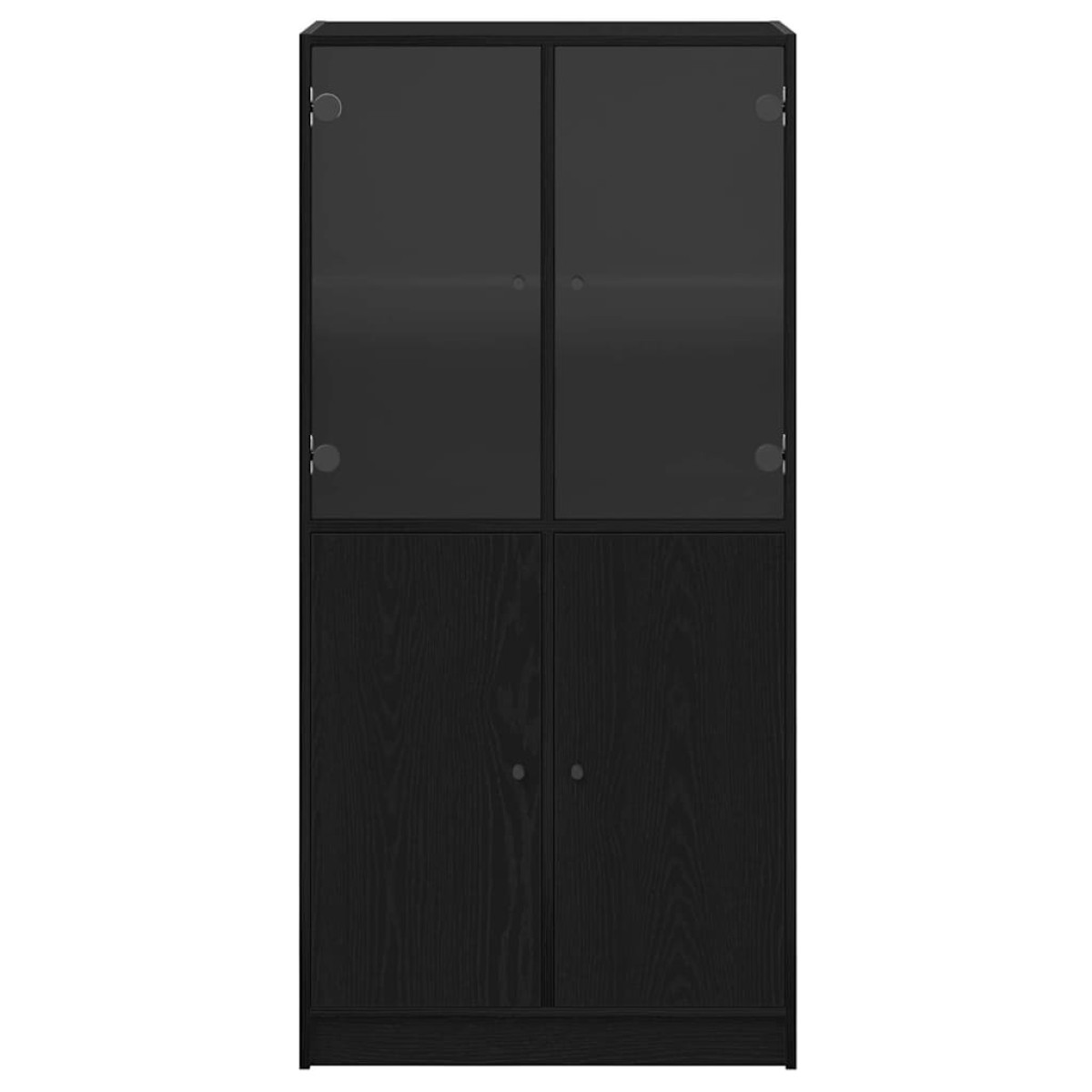vidaXL Highboard Μαύρη Οξυά 68 x 37 x142 εκ.