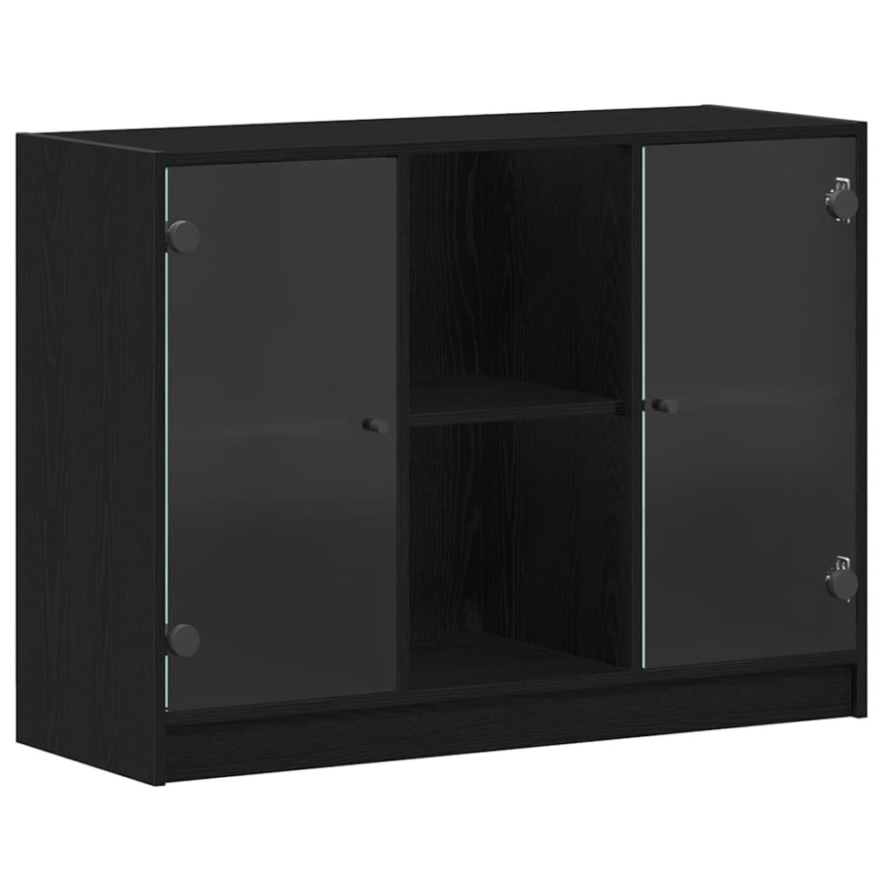 vidaXL Πλαϊνό γραφείο Μαύρη Οξυά 100 x 37 x 75.5 εκ