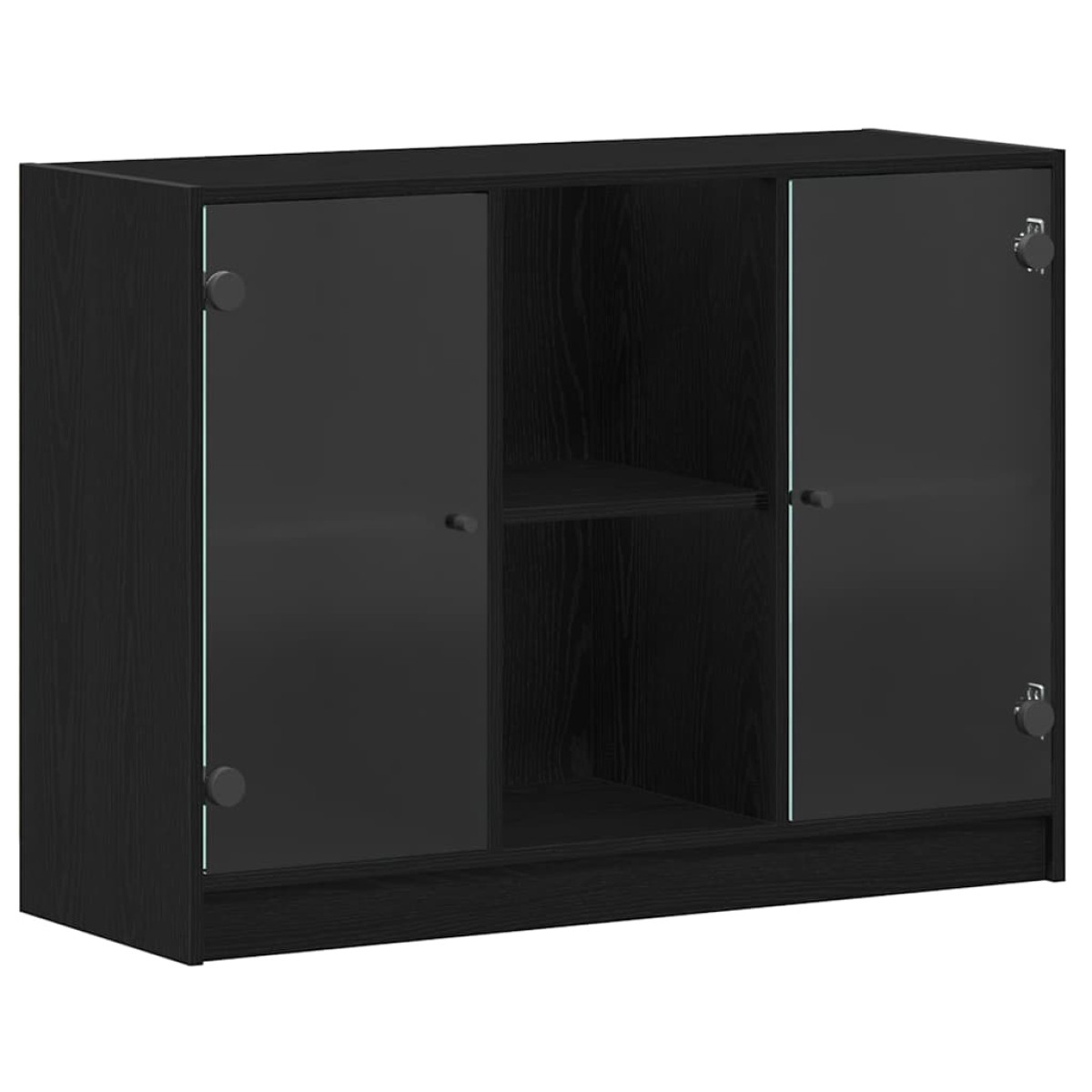vidaXL Πλαϊνό γραφείο Μαύρη Οξυά 100 x 37 x 75.5 εκ