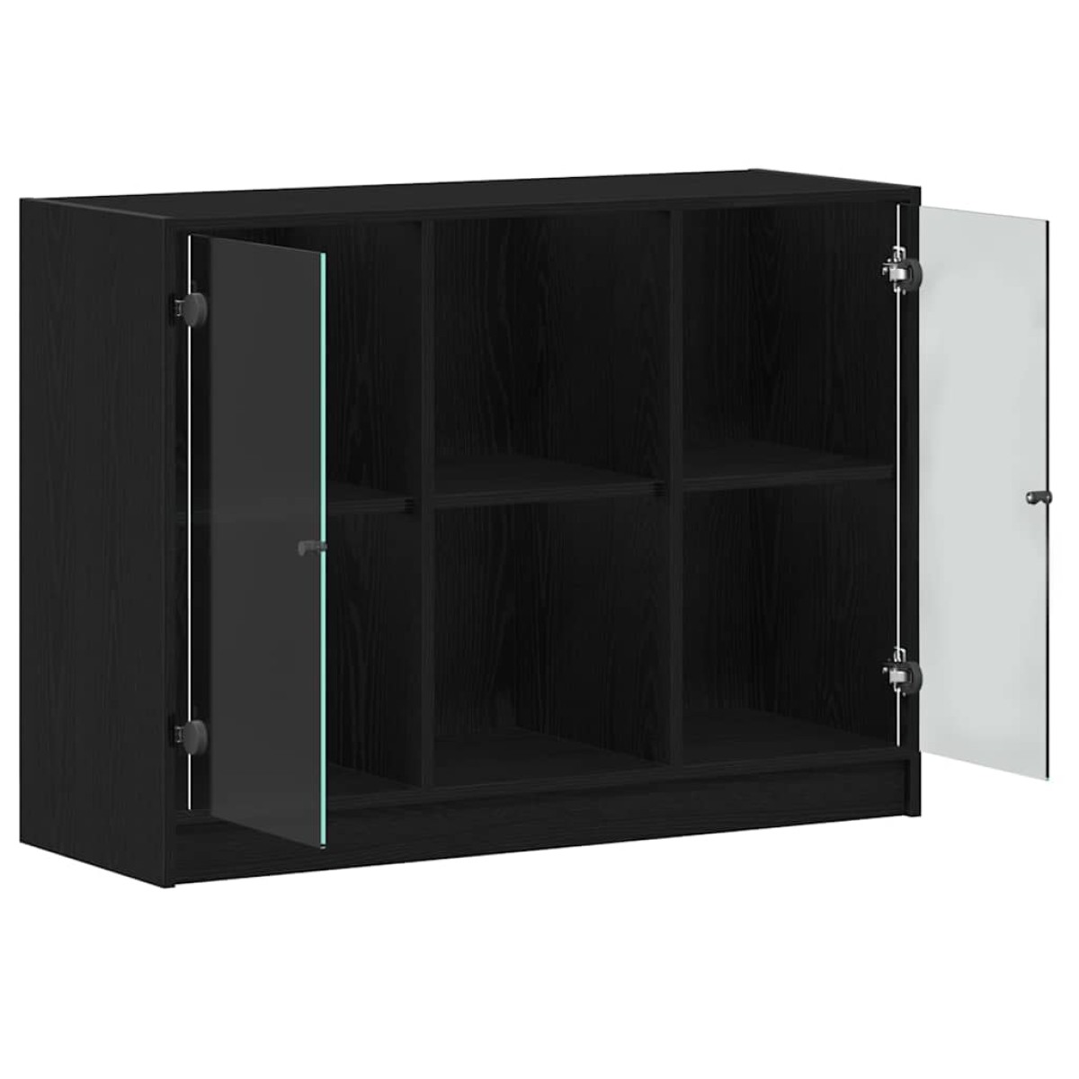 vidaXL Πλαϊνό γραφείο Μαύρη Οξυά 100 x 37 x 75.5 εκ