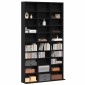 vidaXL Ντουλάπα CD Μαύρη Οξυά 101 x 23 x 177,5 εκ Επεξεργασμένο Ξύλο