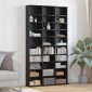 vidaXL Ντουλάπα CD Μαύρη Οξυά 101 x 23 x 177,5 εκ Επεξεργασμένο Ξύλο