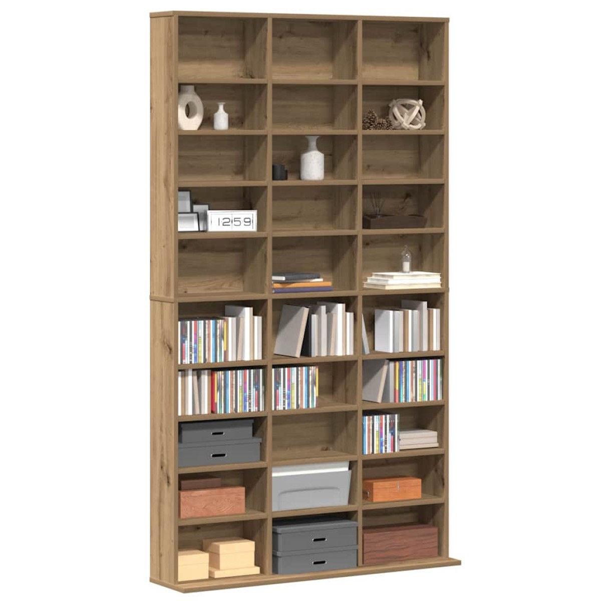 vidaXL Ντουλάπα CD Artisan Oak 101 x 23 x 177,5 εκ Επεξεργασμένο Ξύλο