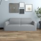 vidaXL Κάλυμμα Διθέσιου Καναπέ Ελαστικό Γκρι από Πολυεστερικό Ζέρσεϊ