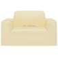 vidaXL Κάλυμμα Καναπέ Ελαστικό Κρεμ από Πολυεστερικό Ζέρσεϊ
