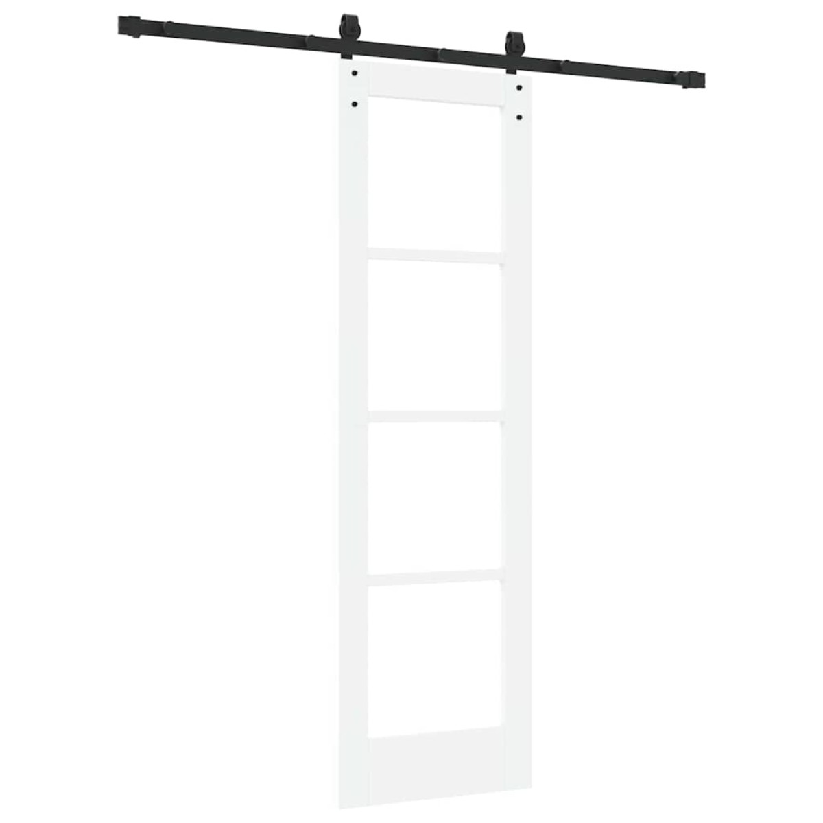 vidaXL Συρόμενη Πόρτα ORKDAL Λευκό και Μαύρο 61 x 198,5 εκ.