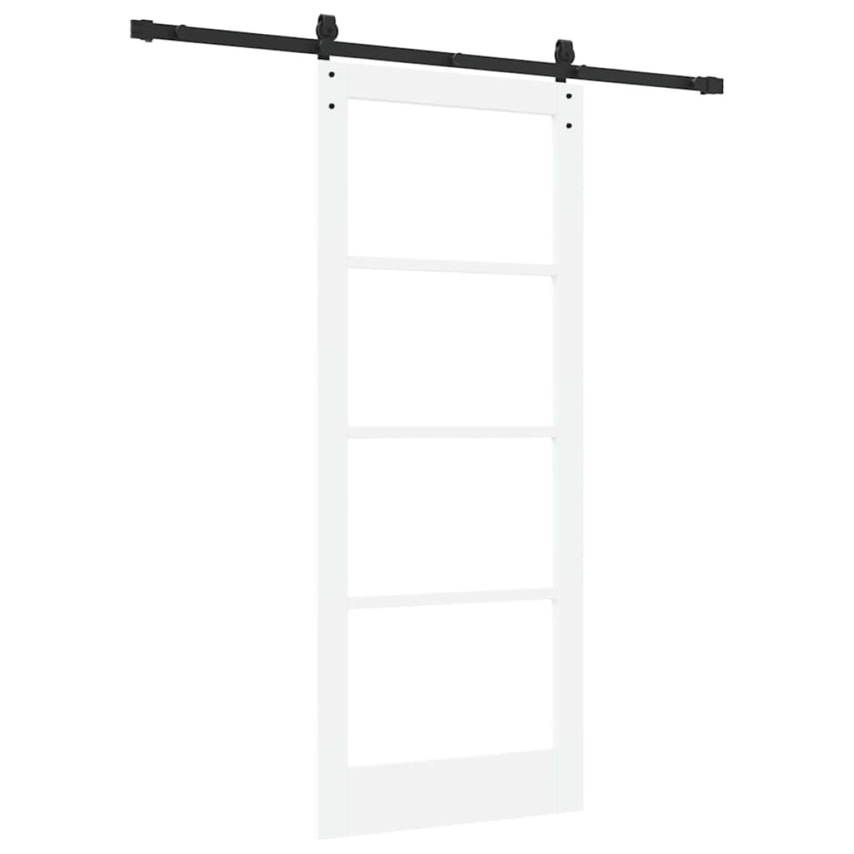vidaXL Συρόμενη Πόρτα ORKDAL Λευκό και Μαύρο 83 x 202 εκ.