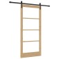vidaXL Συρόμενη Πόρτα ORKDAL Φυσικό και Μαύρο 93 x 202 cm