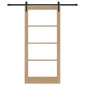 vidaXL Συρόμενη Πόρτα ORKDAL Φυσικό και Μαύρο 93 x 202 cm