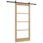 vidaXL Συρόμενη Πόρτα ORKDAL Φυσικό και Μαύρο 93 x 202 cm