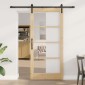 vidaXL Συρόμενη Πόρτα ORKDAL Φυσικό και Μαύρο 93 x 202 cm