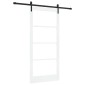 vidaXL Συρόμενη Πόρτα ORKDAL Λευκό και Μαύρο 93 x 202 cm
