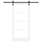 vidaXL Συρόμενη Πόρτα ORKDAL Λευκό και Μαύρο 93 x 202 cm