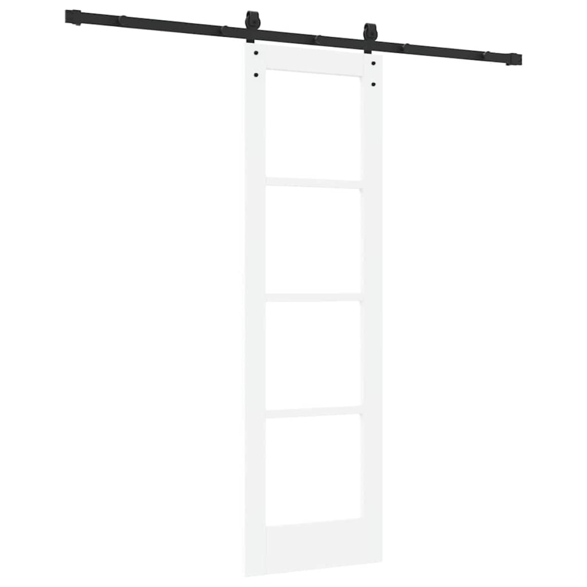vidaXL Συρόμενη Πόρτα ORKDAL Λευκό και Μαύρο 61 x 198,5 εκ.