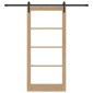 vidaXL Συρόμενη Πόρτα ORKDAL Φυσικό και Μαύρο 93 x 202 cm