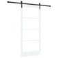 vidaXL Συρόμενη Πόρτα ORKDAL Λευκό και Μαύρο 93 x 202 cm