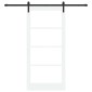 vidaXL Συρόμενη Πόρτα ORKDAL Λευκό και Μαύρο 93 x 202 cm