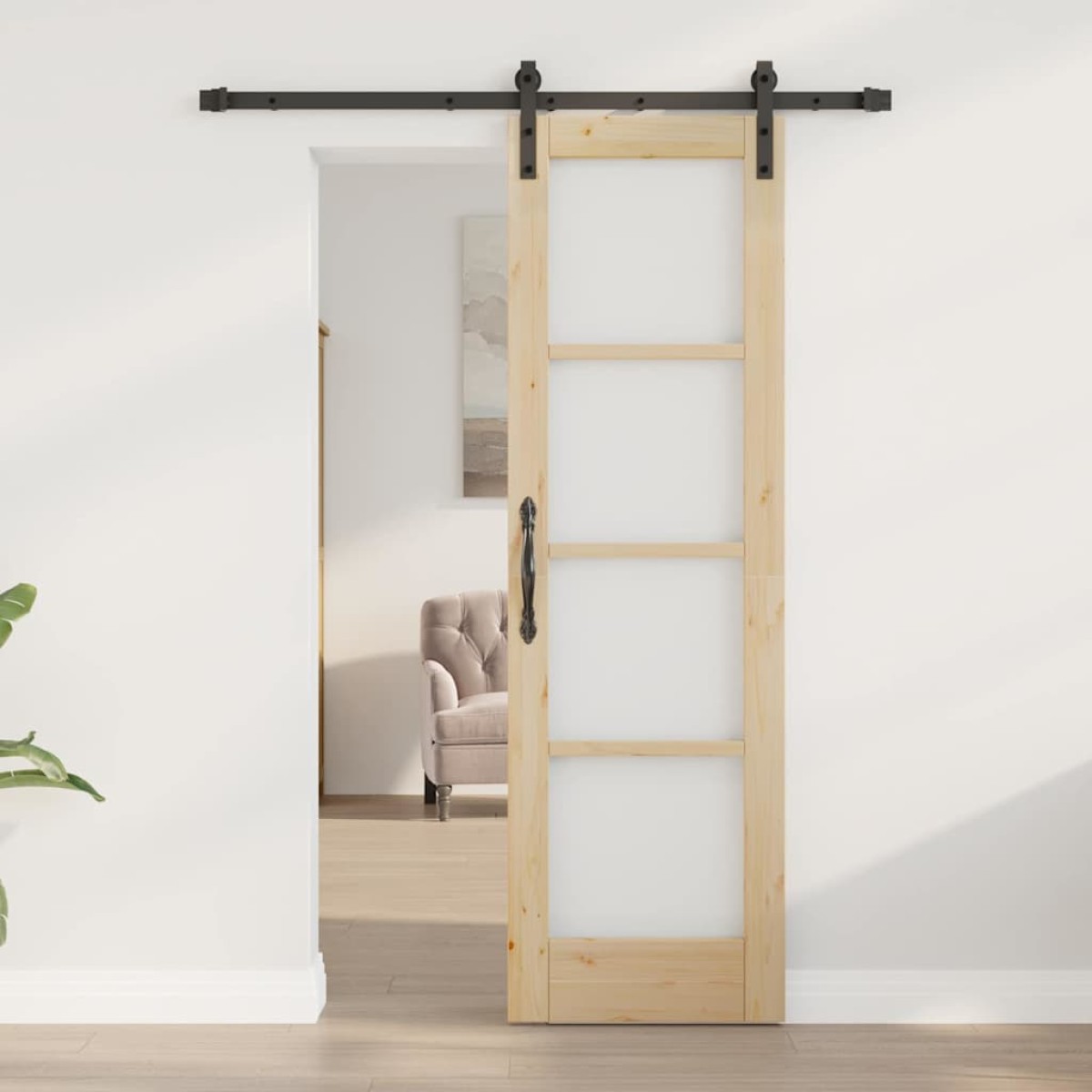 vidaXL Συρόμενη Πόρτα ORKDAL Φυσικό 61 x 198,5 εκ.