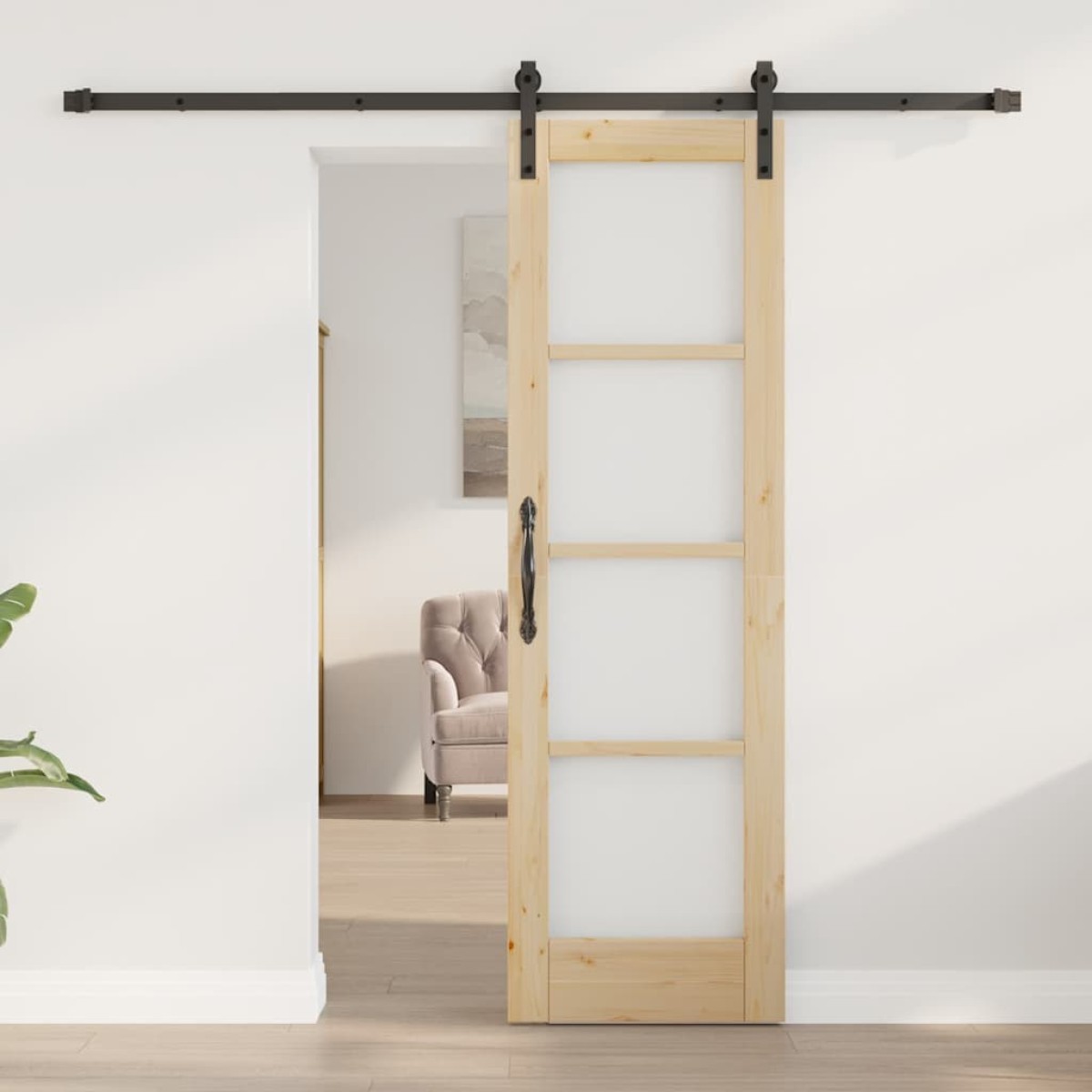 vidaXL Συρόμενη Πόρτα ORKDAL Φυσικό 61 x 198,5 εκ.