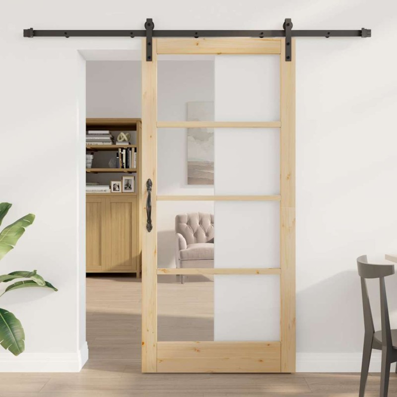 vidaXL Συρόμενη Πόρτα ORKDAL Φυσικό 93 x 202 cm