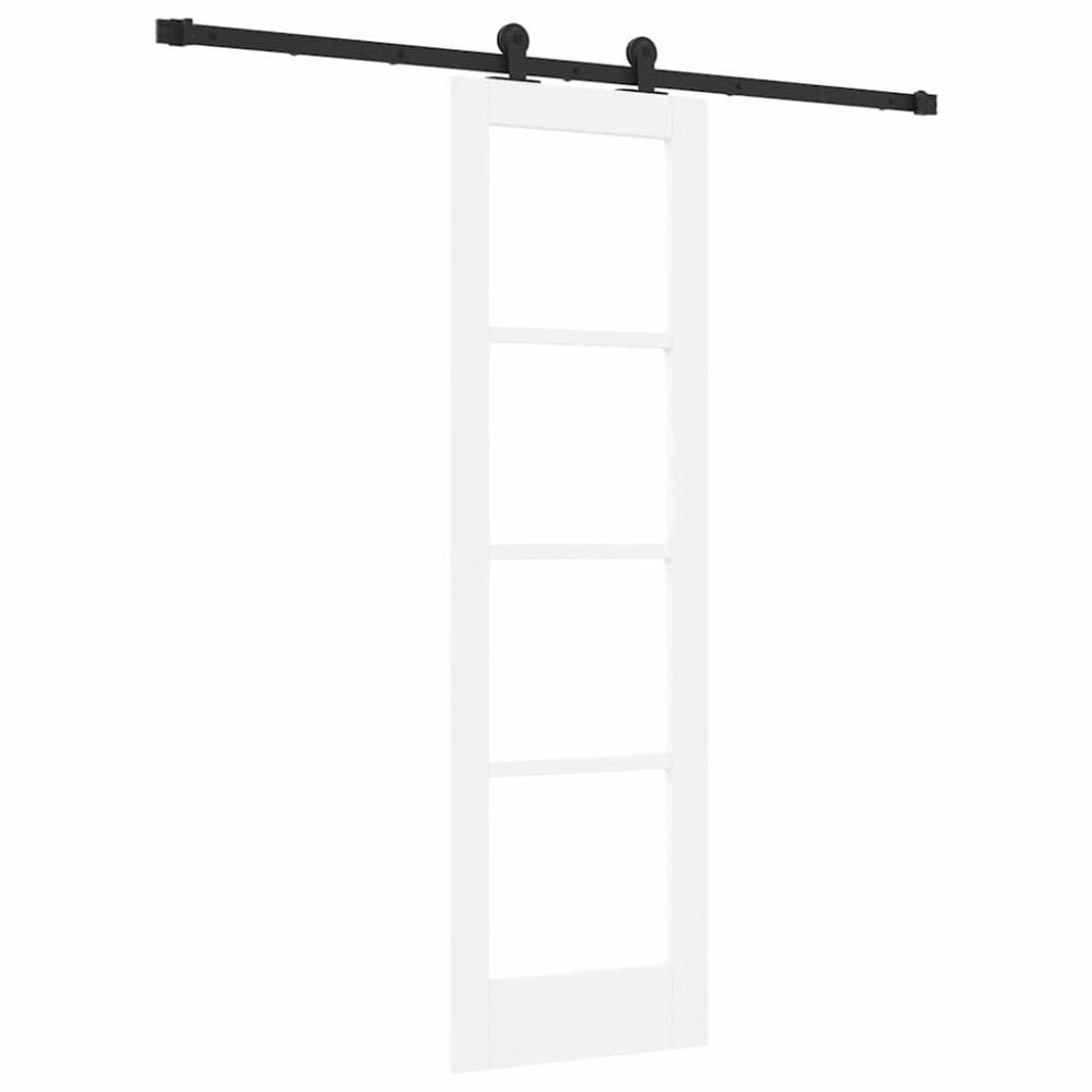 vidaXL Συρόμενη Πόρτα ORKDAL Λευκό και Μαύρο 61 x 198,5 εκ.