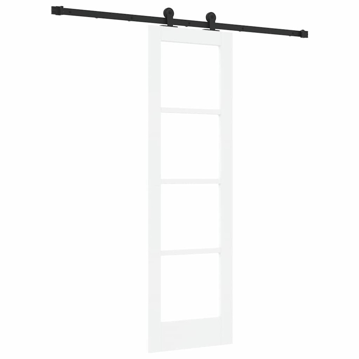 vidaXL Συρόμενη Πόρτα ORKDAL Λευκό και Μαύρο 61 x 198,5 εκ.