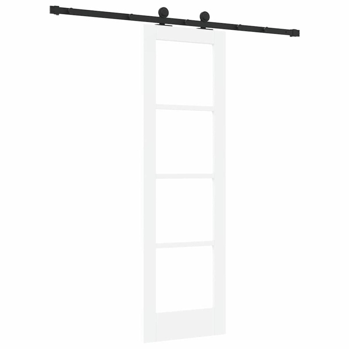 vidaXL Συρόμενη Πόρτα ORKDAL Λευκό και Μαύρο 61 x 198,5 εκ.