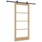 vidaXL Συρόμενη Πόρτα ORKDAL Φυσικό και Μαύρο 93 x 202 cm