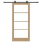 vidaXL Συρόμενη Πόρτα ORKDAL Φυσικό και Μαύρο 93 x 202 cm
