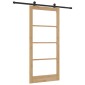 vidaXL Συρόμενη Πόρτα ORKDAL Φυσικό και Μαύρο 93 x 202 cm