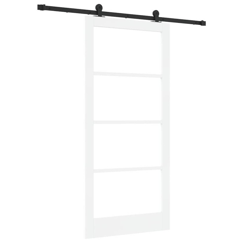 vidaXL Συρόμενη Πόρτα ORKDAL Λευκό και Μαύρο 93 x 202 cm