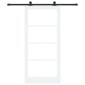 vidaXL Συρόμενη Πόρτα ORKDAL Λευκό και Μαύρο 93 x 202 cm