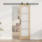 vidaXL Συρόμενη Πόρτα ORKDAL Φυσικό και Μαύρο 61 x 198,5 εκ.
