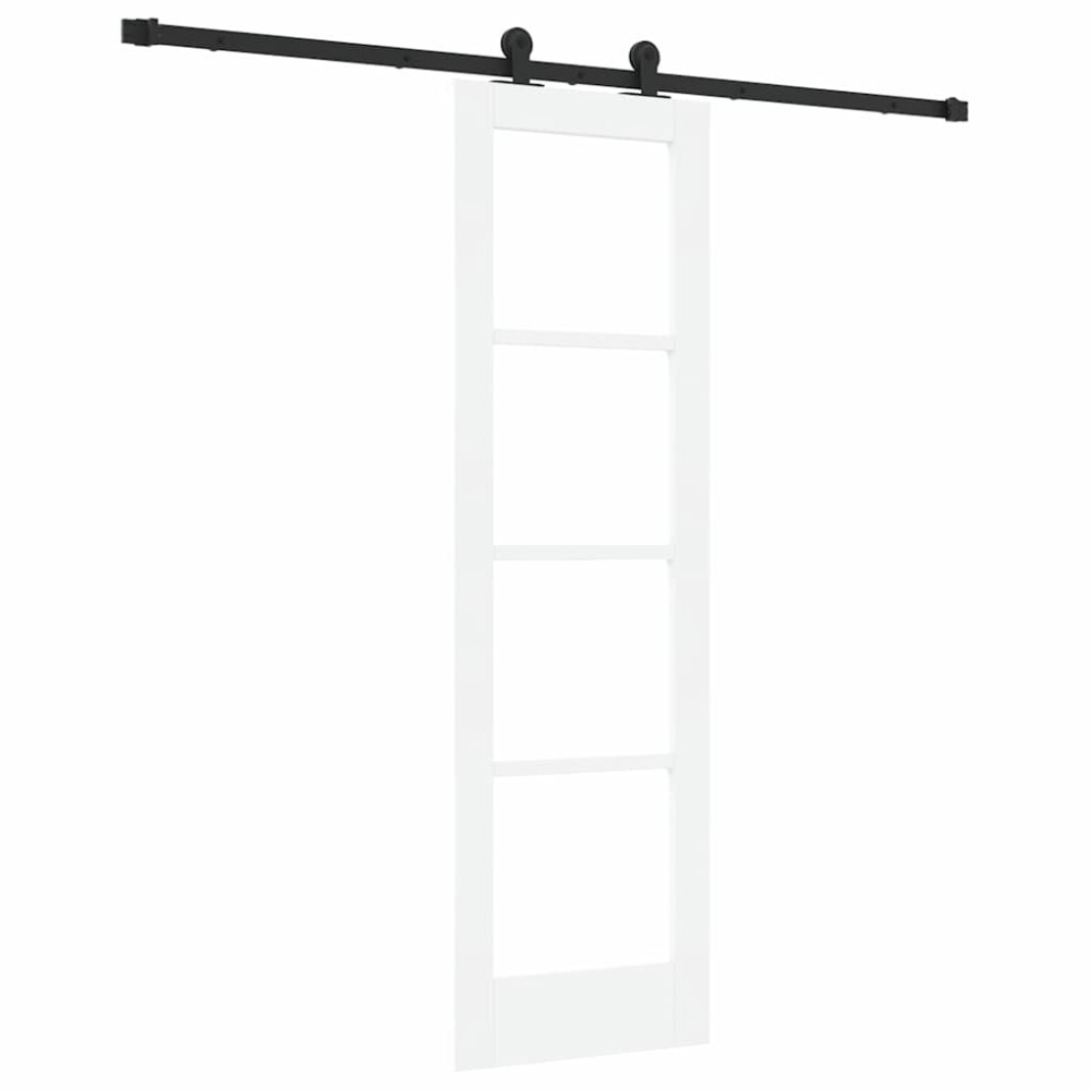 vidaXL Συρόμενη Πόρτα ORKDAL Λευκό και Μαύρο 61 x 198,5 εκ.