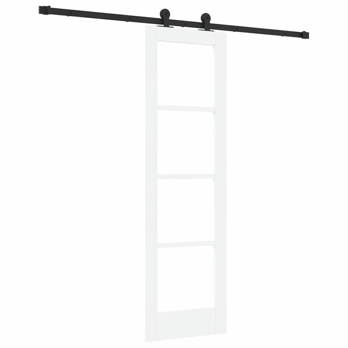 vidaXL Συρόμενη Πόρτα ORKDAL Λευκό και Μαύρο 61 x 198,5 εκ.