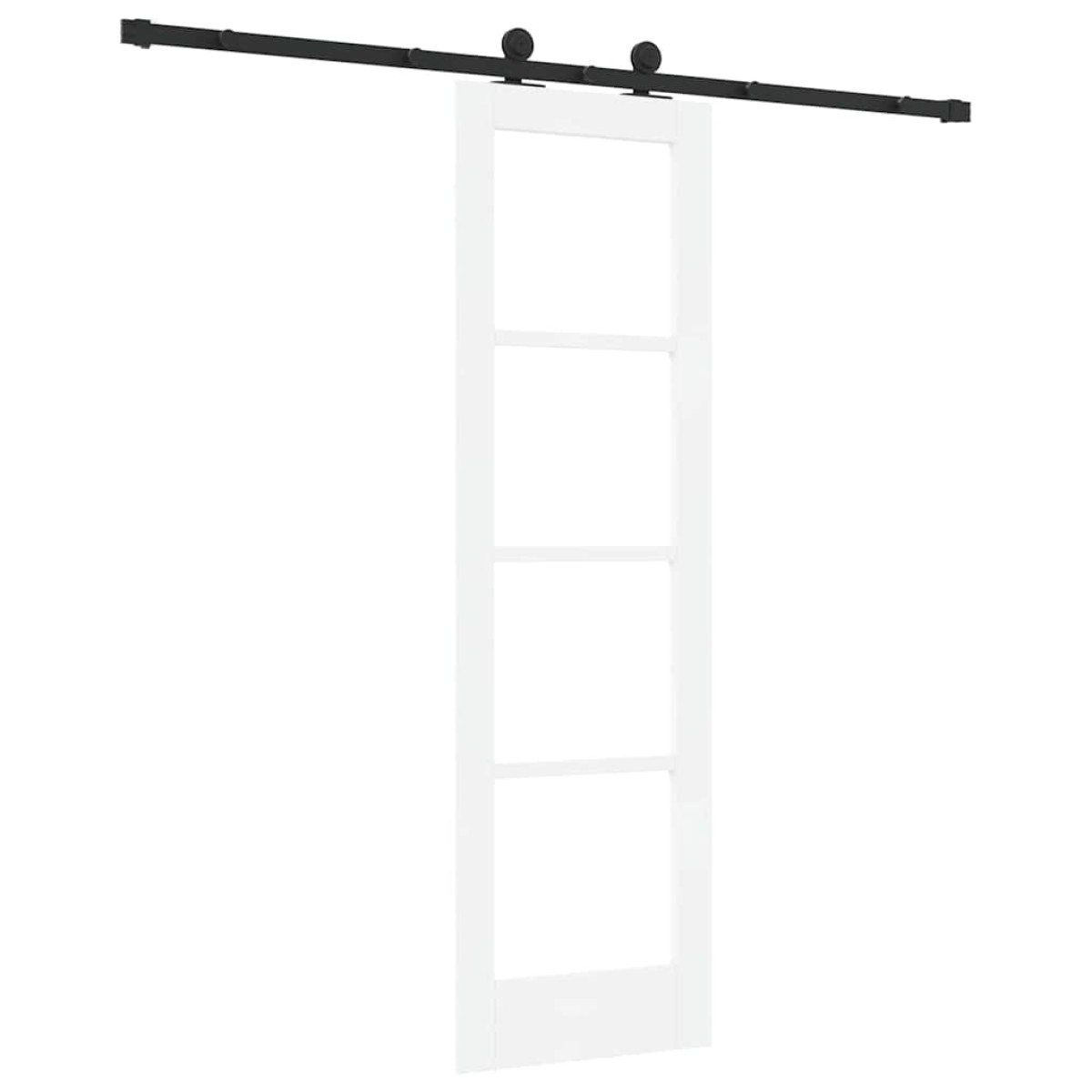 vidaXL Συρόμενη Πόρτα ORKDAL Λευκό και Μαύρο 61 x 198,5 εκ.