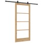 vidaXL Συρόμενη Πόρτα ORKDAL Φυσικό και Μαύρο 93 x 202 cm