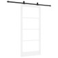 vidaXL Συρόμενη Πόρτα ORKDAL Λευκό και Μαύρο 93 x 202 cm