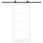 vidaXL Συρόμενη Πόρτα ORKDAL Λευκό και Μαύρο 93 x 202 cm