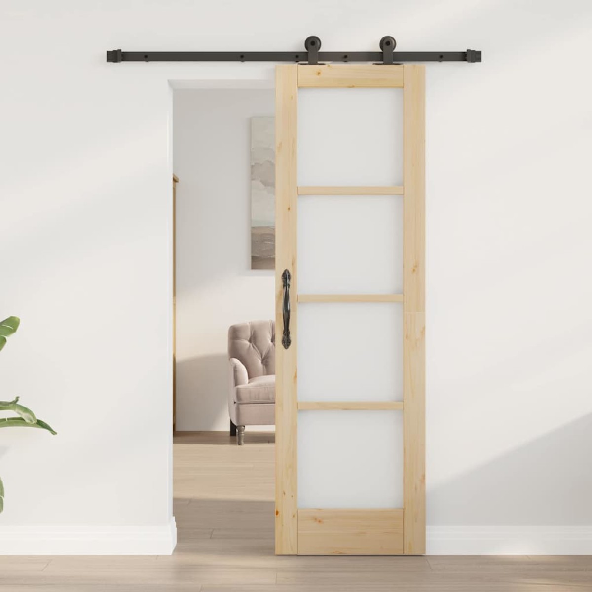 vidaXL Συρόμενη Πόρτα ORKDAL Φυσικό 61 x 198,5 εκ.