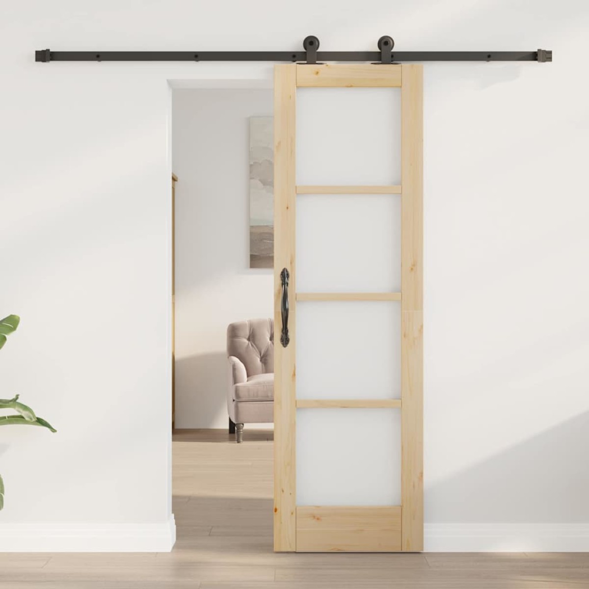 vidaXL Συρόμενη Πόρτα ORKDAL Φυσικό 61 x 198,5 εκ.