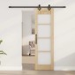 vidaXL Συρόμενη Πόρτα ORKDAL Φυσικό και Μαύρο 61 x 198,5 εκ.